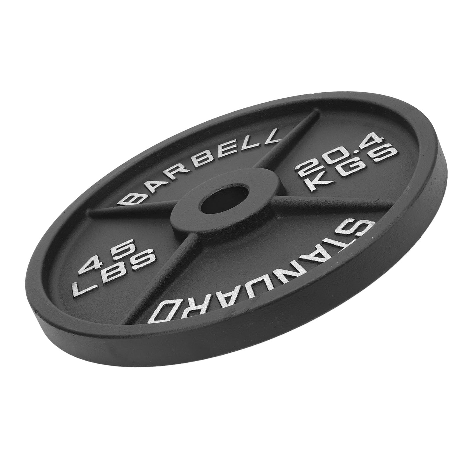 45lb Sztanga Talerz, Stop Stali Żeliwny Talerz Obciążeniowy do | 4 żebra dla Lepszego Chwytu, Trwałe do Podnoszenia Ciężarów, Domowej Siłowni lub fitnessu.