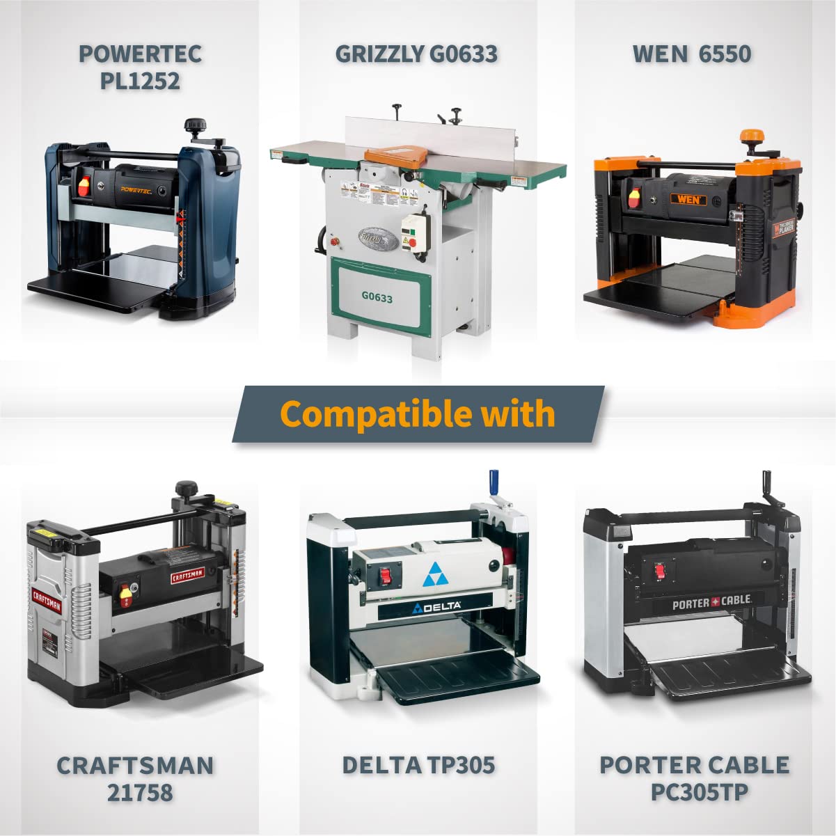 POWERTEC Planer Blades - Fits Craftsman & More -4
