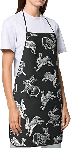 Miniatura 4 de Elegantes delantales con estampado de piedras con amplios bolsillos y correa de hombro ajustable para hombres y mujeres