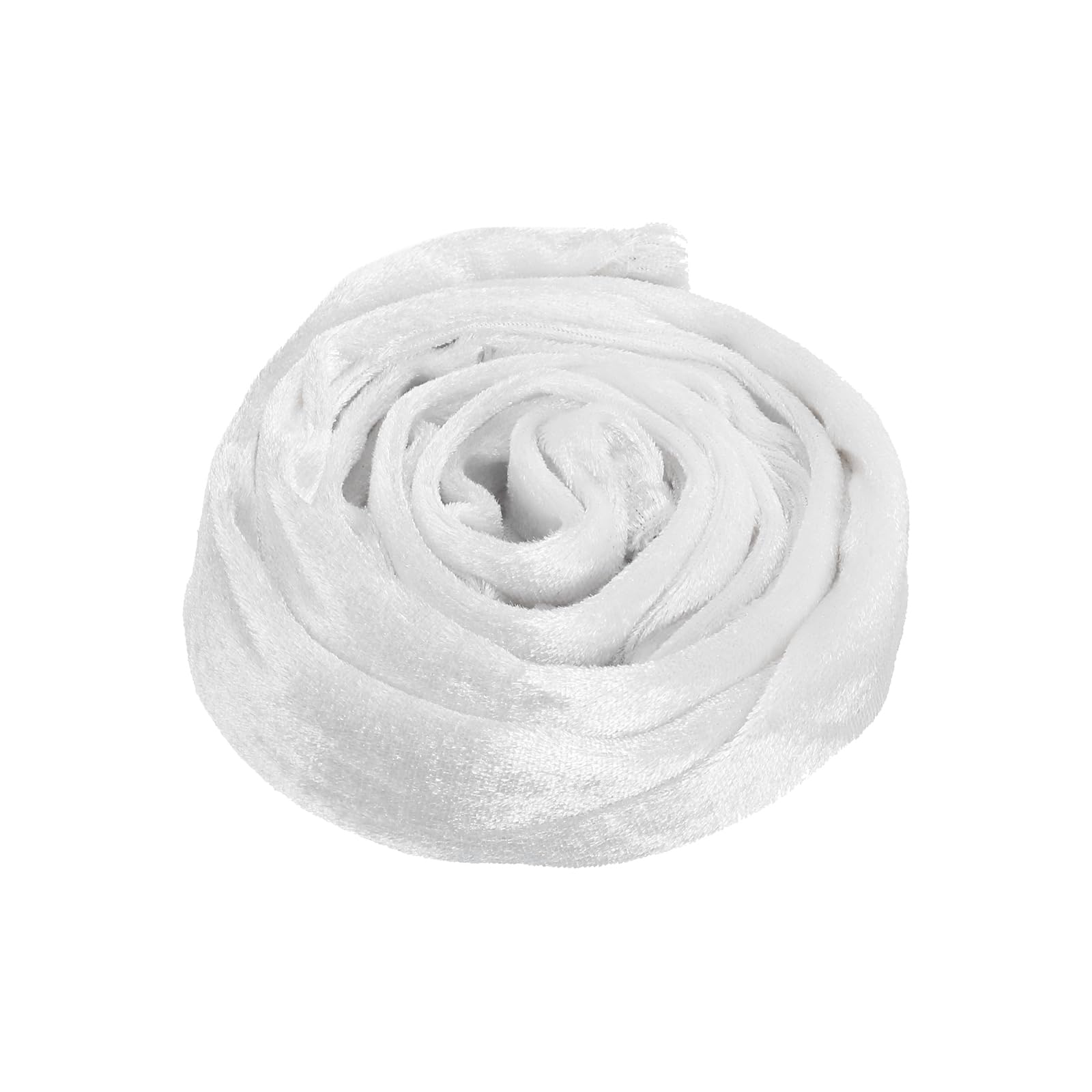 PATIKIL 3.3ft Chandelier Chain Cord Cover, Velvet Cloth Fabric Chain Sleeve Decorative Cord Covers for Chandelier Wires Swing Cable, Hook and Loop Fastener Style, White