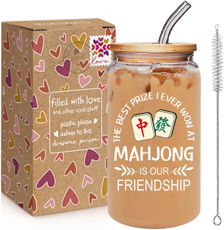 Funny Mahjong Gifts for Women Friends Mahjong Players, Mahjong is Our Friendship Humor Sarcastic Birthday Gifts for Mahjong Game Players Friends Besties Sister Coworker