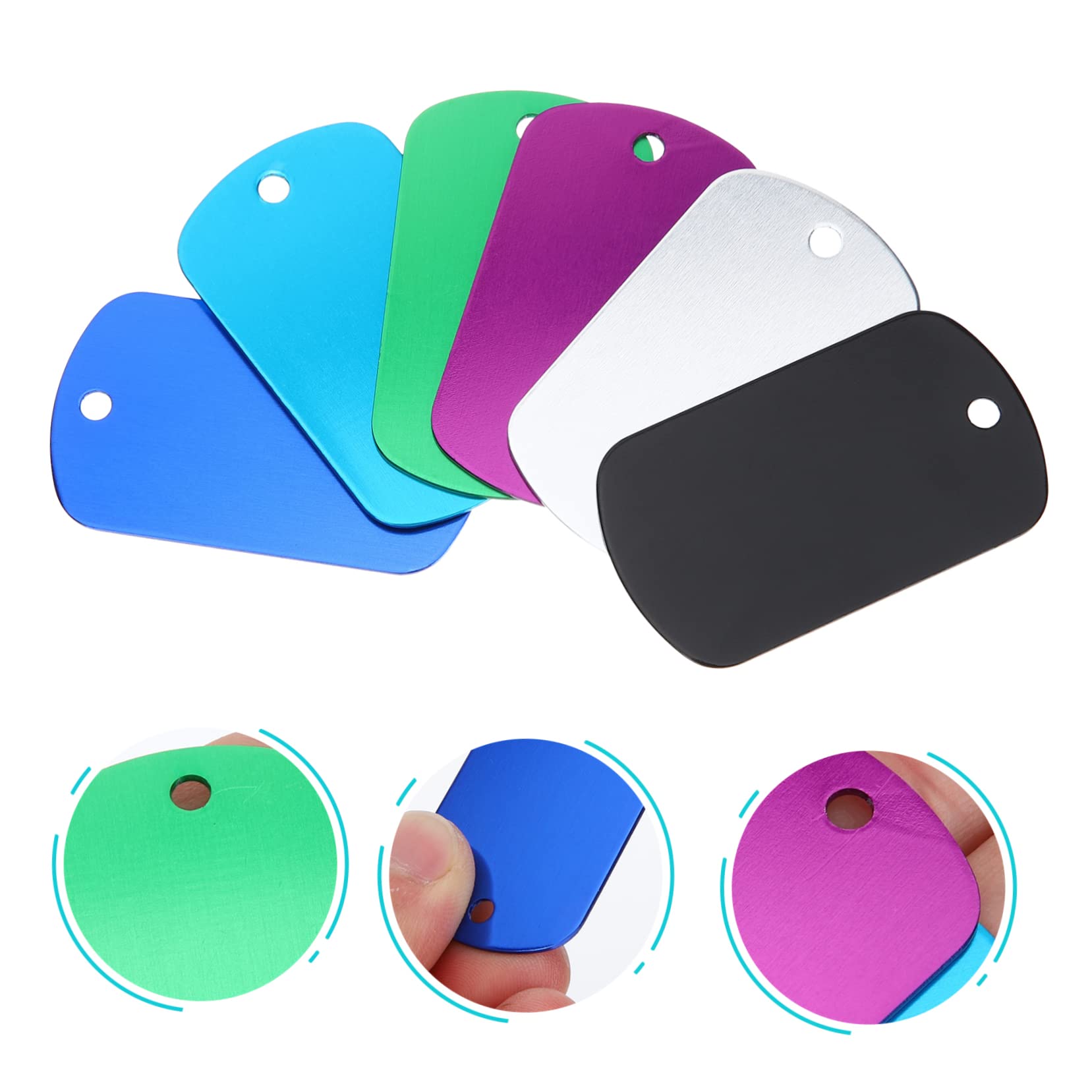 SUPVOX 4 Juegos de Etiquetas de Aleación para Mascotas Personalizadas para Perros Y Gatos Redondas Y en Unidades X 4