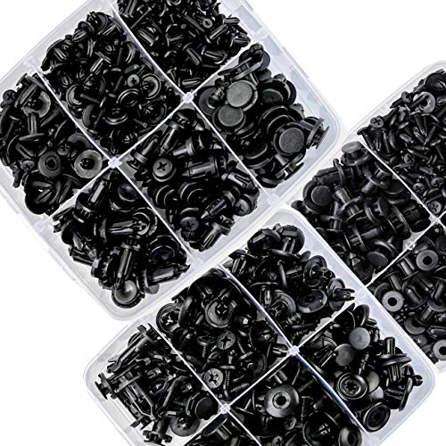 Uolor 795 Pcs Car Retainer Clips & Plastic Fasteners Kit Fender Rivet Clips, 16 Most Popular Sizes Auto Push Pin Rivets Kit For Gm Ford Toyota Honda Chrysle #TOP7