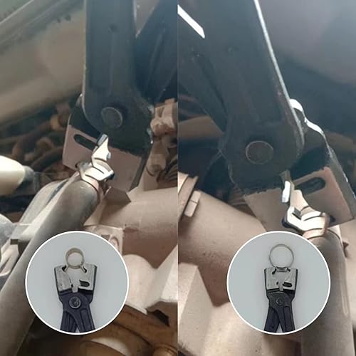 Miniatura 4 de JANNO Juego de 4 alicates de abrazadera de manguera, herramienta de abrazadera de manguera de agua y combustible para automóvil, alicates de resorte