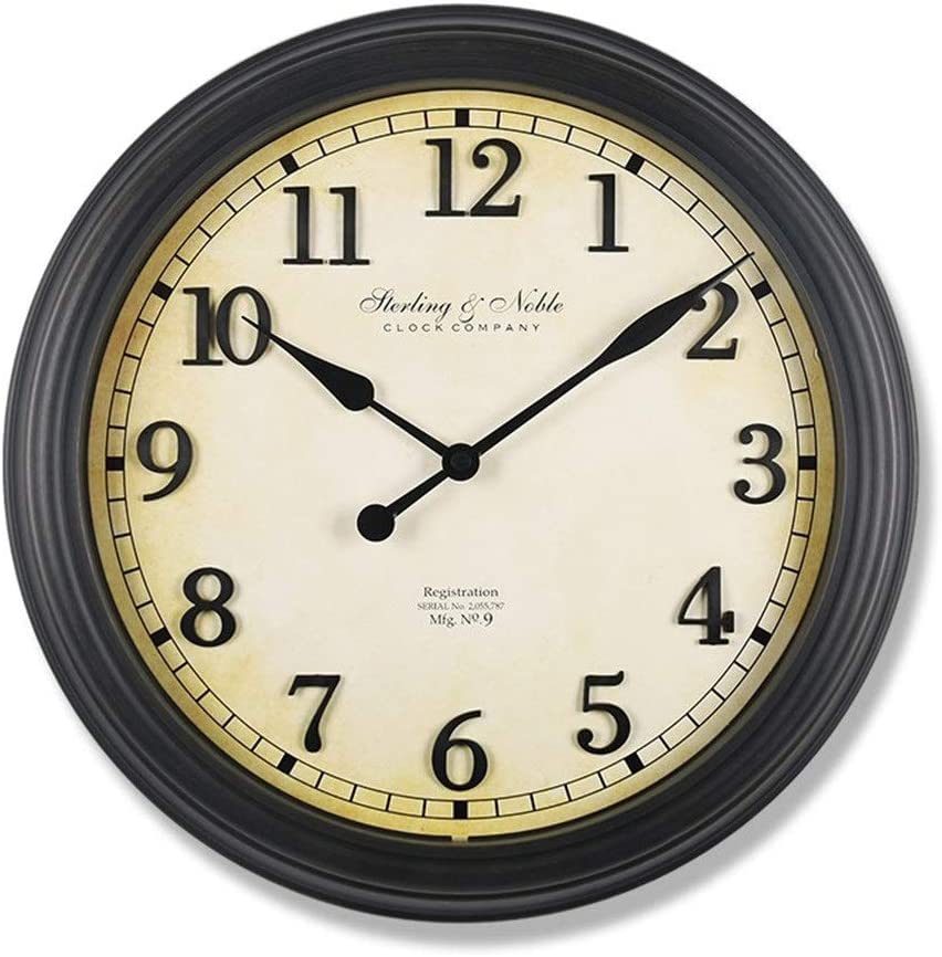 Cuisine et bar animés : horloge murale ronde quartz au charme vintage
