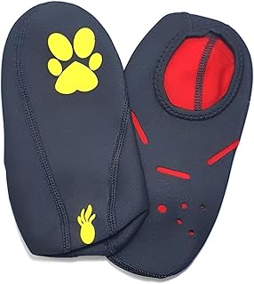 جوارب للسباحة - جوارب مائية مريحة وغير قابلة للانزلاق للشاطئ وحمام السباحة - تحمي القدمين من الرمال الساخنة والصخور الحادة والاسطح الزلقة في البحر او حمام السباحة (اسود) L