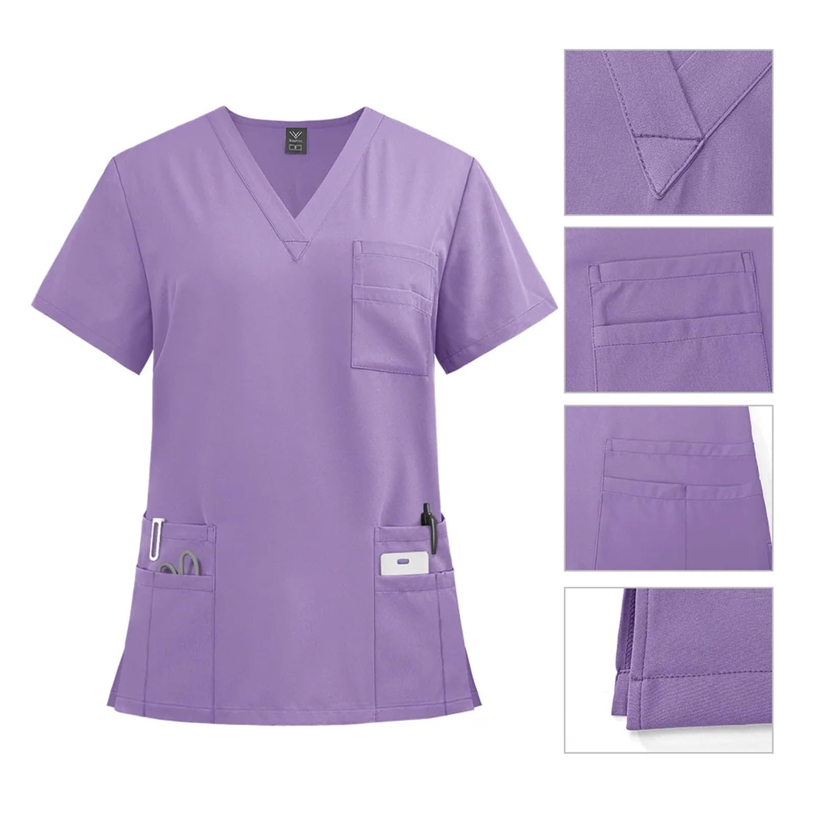 Pijama Enfermera Mujer Trajes de exfoliación médica for Hospital, uniforme for mujer y hombre, conjunto de ropa de trabajo de belleza, accesorios for enfermera, traje de cirugía Dental(Green,L)