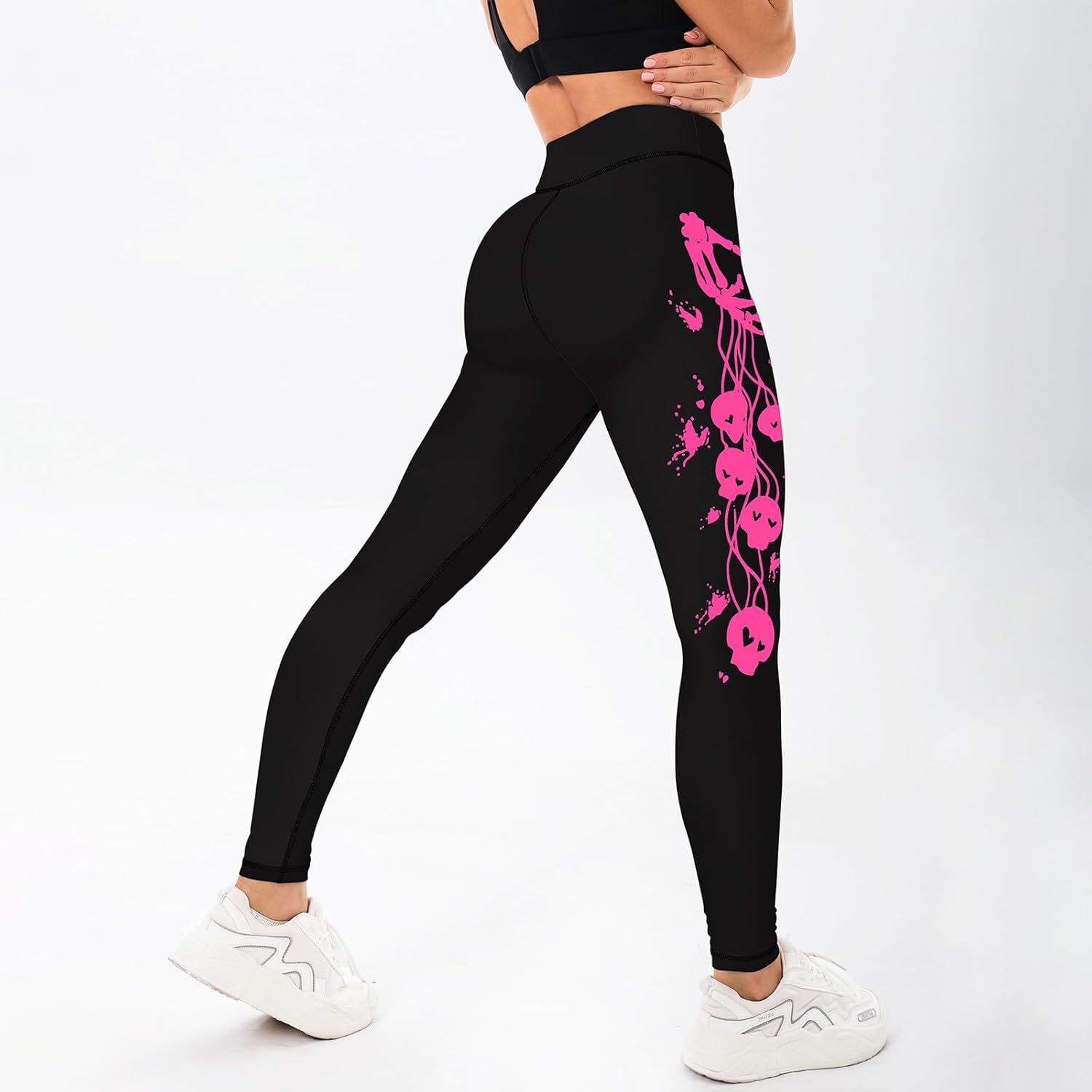 Women Funny Pattern Stretch Halloween Long Pants Skull Print Halloween Leggings Tights Slim Cosplay Party Leggings - Image 3