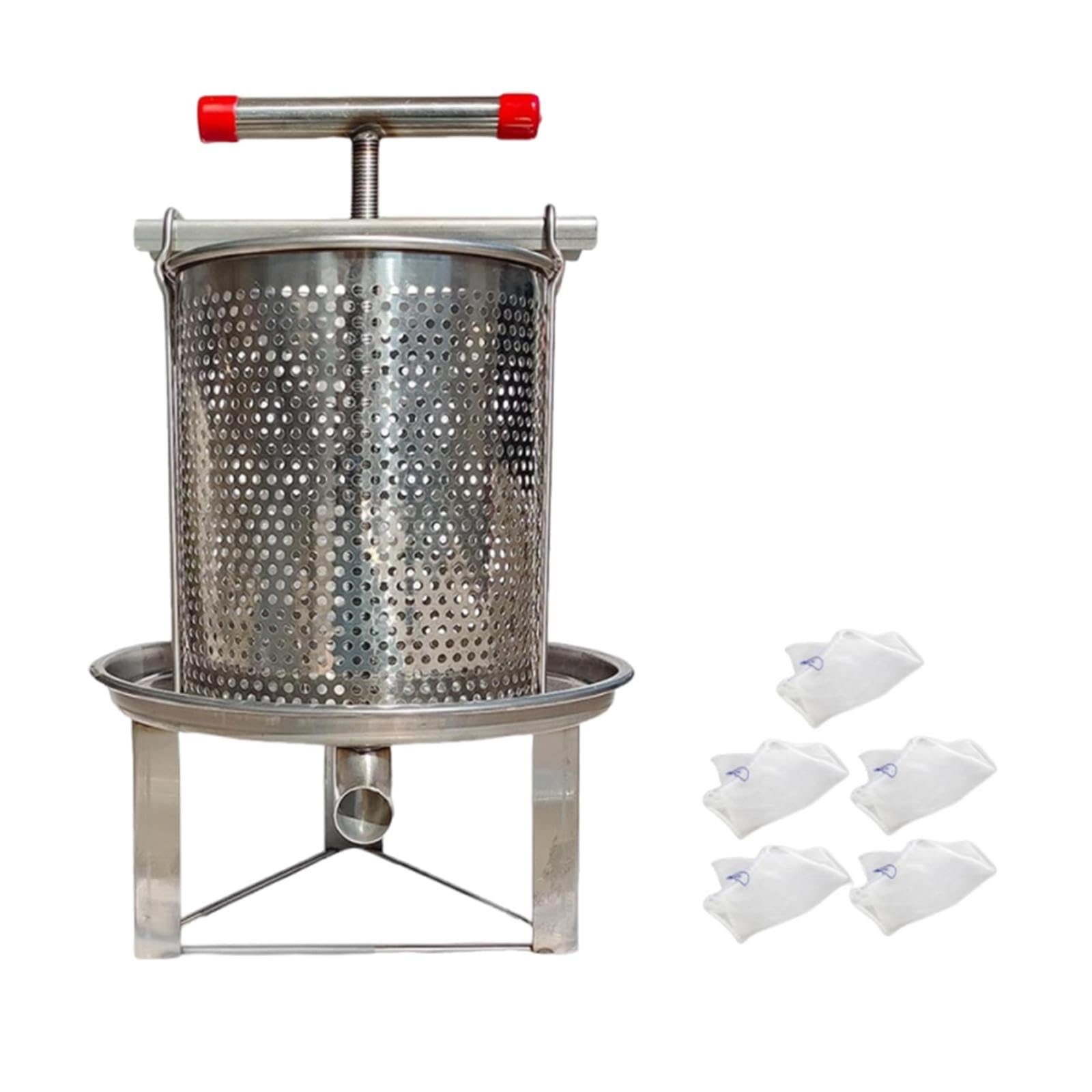Sharplace Prensa Manual de Miel y Vino, Separador portátil para Jugo y orujo, 5 Mallas de Filtración