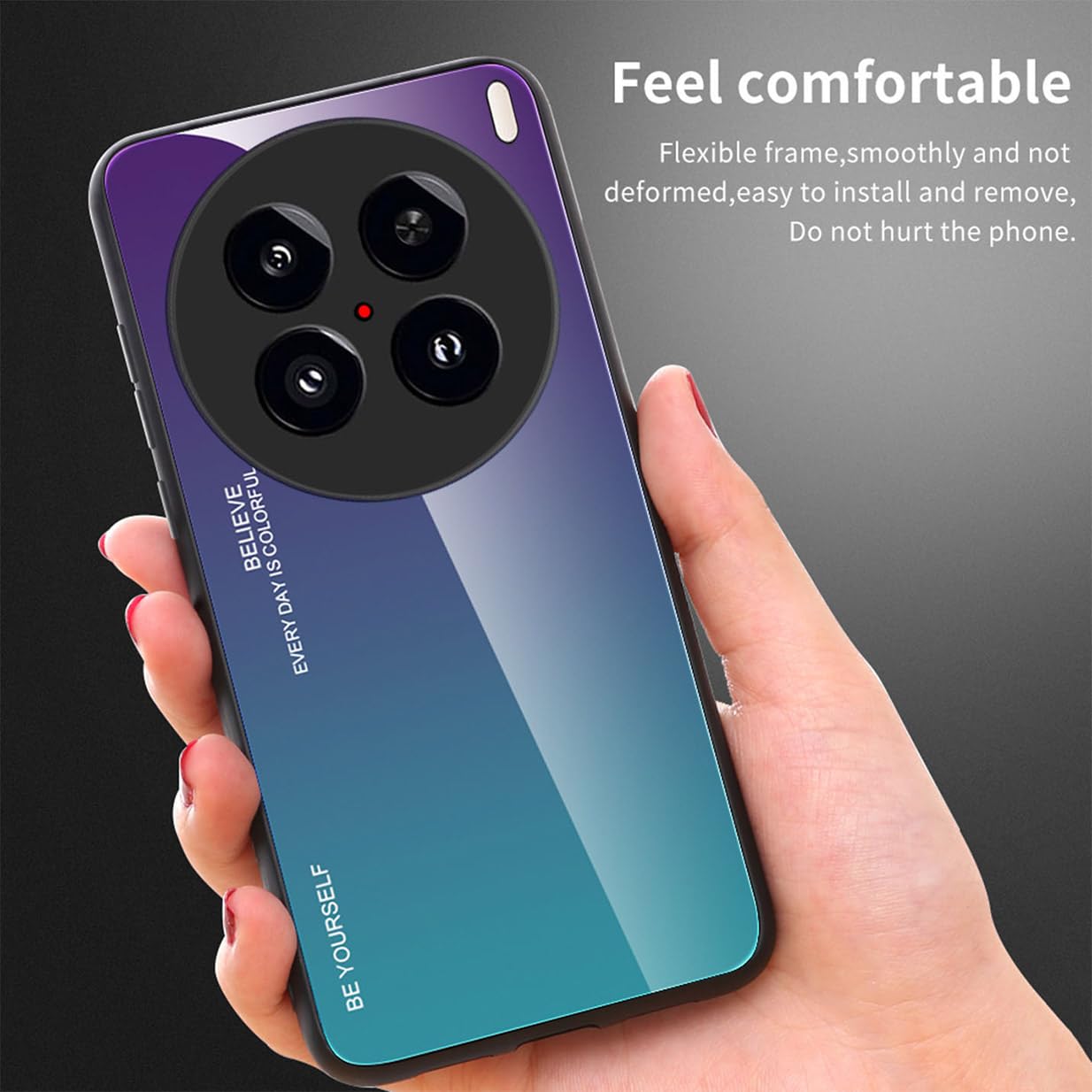 Handyhülle Für Vivo X200 Pro – Glitzer-Matte Mit Farbwechsel, Stoßfest & Kratzfest