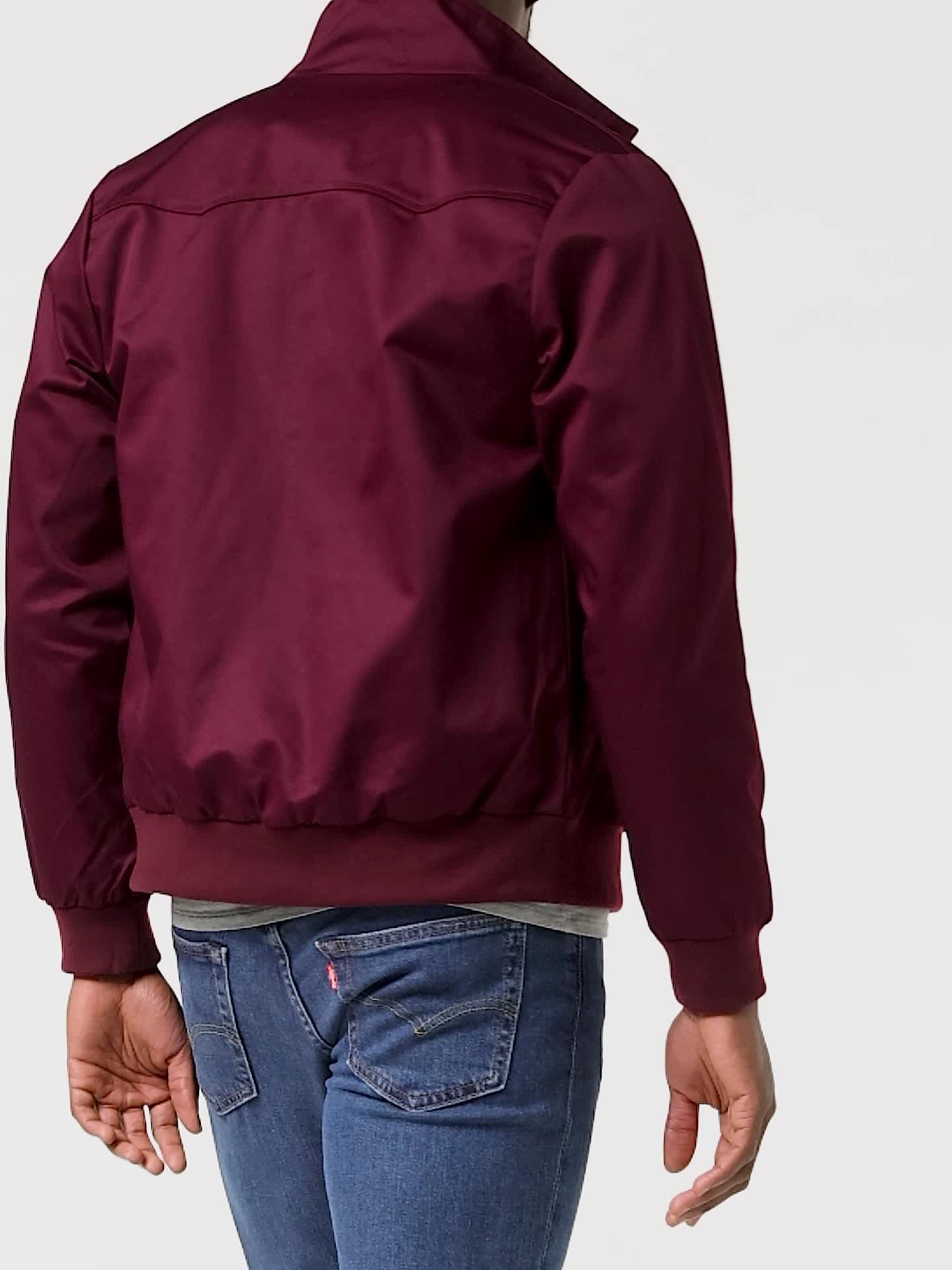 Amazon.co.jp: ロンドンのメルクメンズハリントンジャケット - レッド