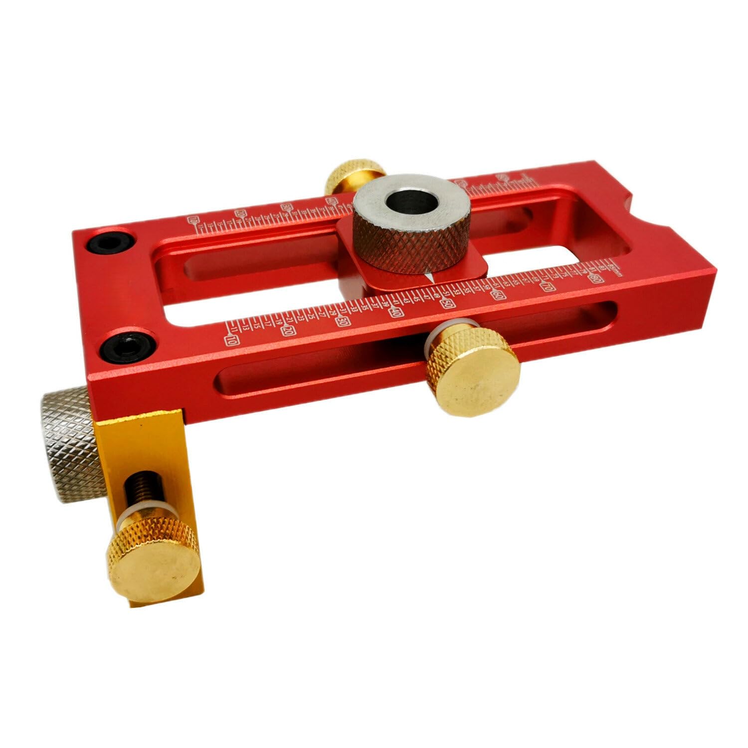 VIDOO śruba Jig 2 w 1 Stop Aluminium Regulowana Prowadnica Wiertarska Pocket Hole Jig dla Szaf i łóżek-B