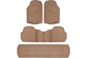 Motor Trend Heavy-Duty Beige Floor Mats for Enhanced Interior Protection