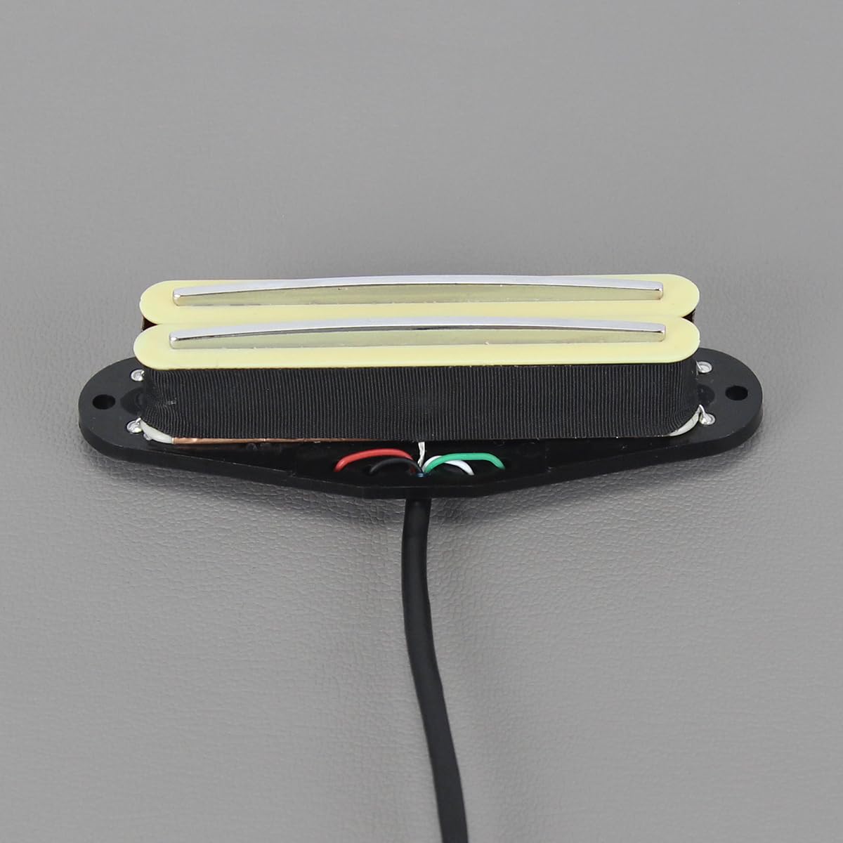 FLEOR Ceramiczny zestaw przetworników Humbucker Hot Rail z pojedynczą cewką do gitary elektrycznej w stylu ST, kremowy