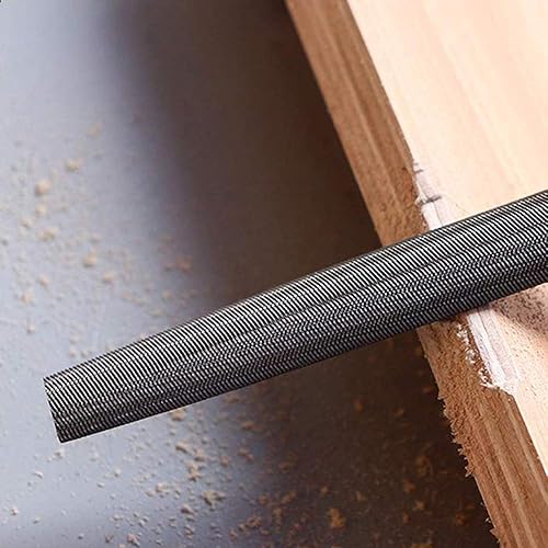 Miniatura 4 de KALIM Juego de archivos resistentes de 3 piezas de 8 pulgadas, planos/redondos/semicirculares, de acero endurecido de alto carbono con asas