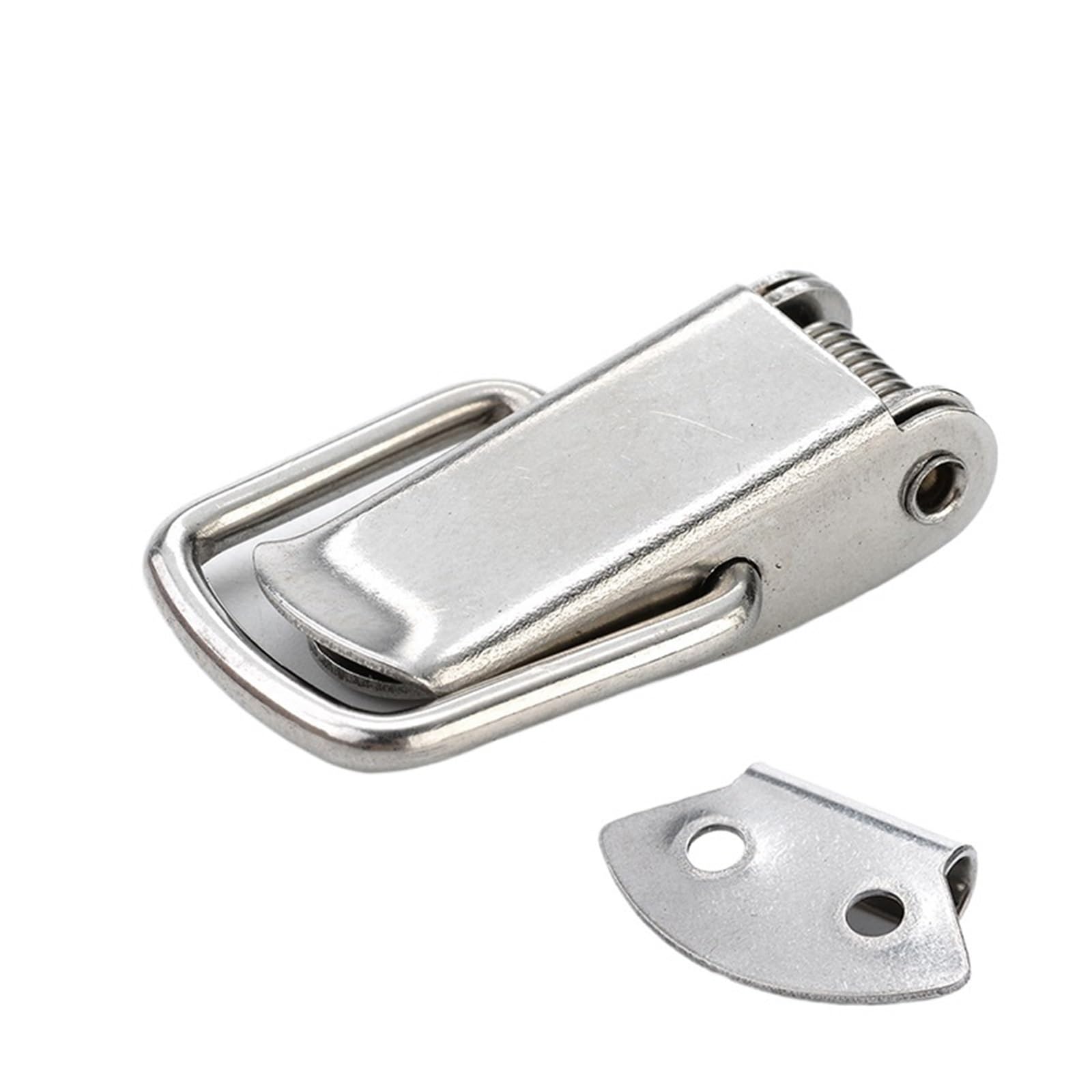 Zihdke One Color 8 Pcs Hasp Lock Hardware Cabinet Boxes Spring Loaded Latch Catch Toggle Steel For Sliding Door Window For Toolbox