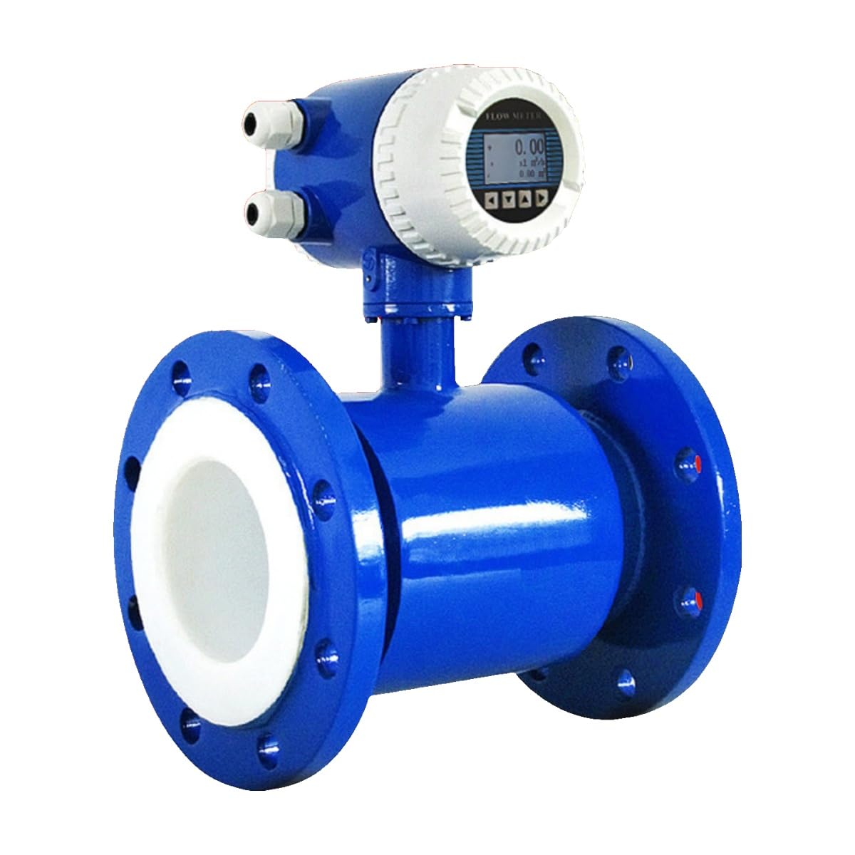 El caudalímetro electromagnético se puede personalizar con un medidor de agua control cuantitativo brida integrada(DN450 Rubber Lined)