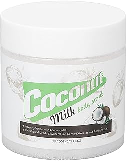 Esfoliante Corporal Esfoliante Corporal, Hidratante Suave Creme Esfoliante Corporal Remoção de Cravos Leite de Coco Nutritivo Pele Mais Suave para Rejuvenescer a Sua Pele