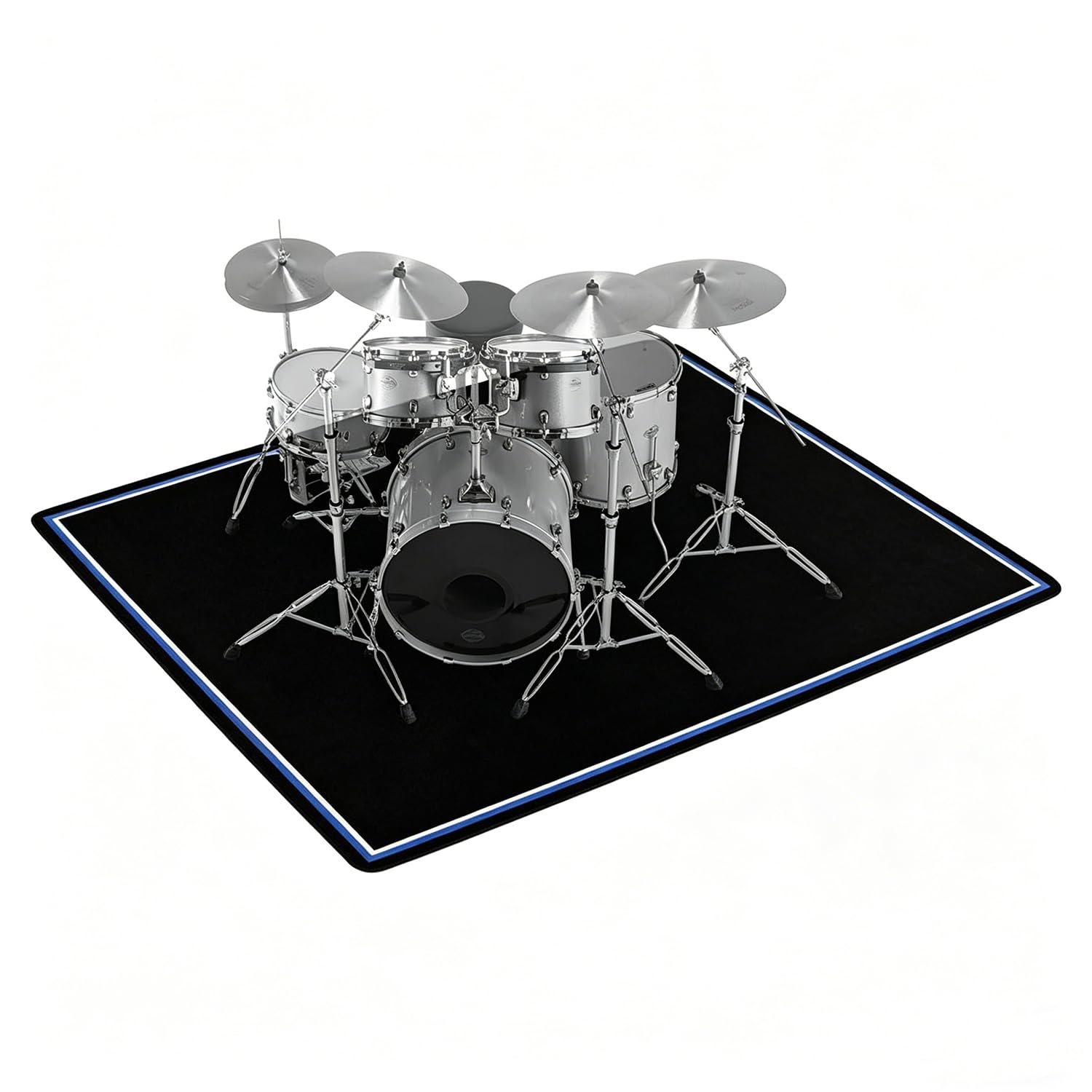 Tapis de Batterie,160x200cm Noir,Tapis Antidérapant & Insonorisant pour Batterie Acoustique & Électronique,Idéal Studio & Maison,Professionnels et Débutants