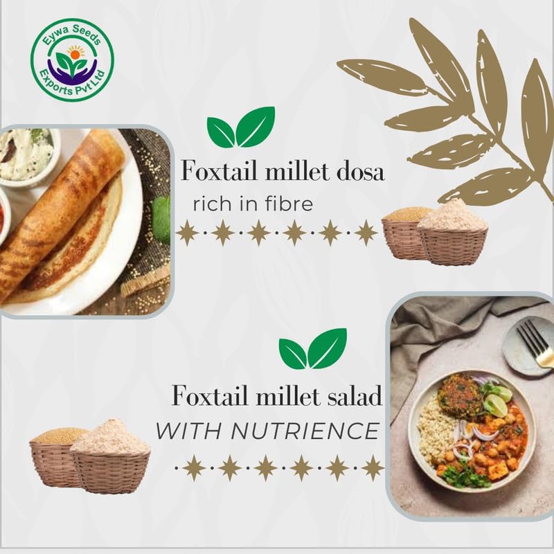 Image of Eywa Seeds & Exports Pvt Ltd Foxtail Millet Grains (5 Kg) For Eating And Cooking|Kang Atta|Produce Of India From Organic Farms
