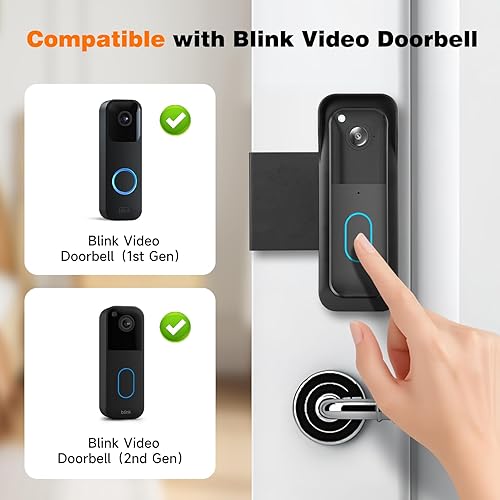 Miniatura 2 de Soporte para timbre Blink para puerta de metal, antirrobo para timbre de video Blink sin taladrar, sin bloqueo con sensor de bloqueo, kits de
