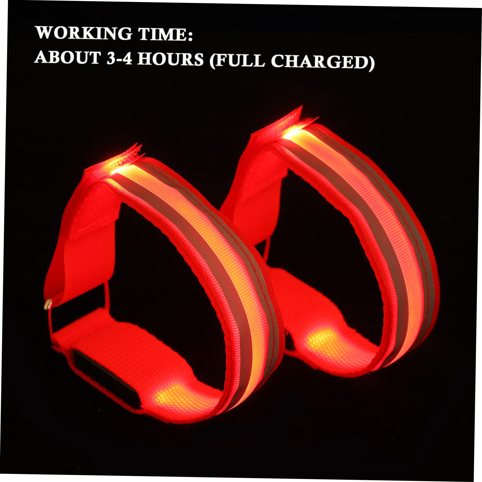 Mipcase luci di Marcia a LED Green Light greenlights Fab lash bracciali Lampeggianti Braccialetto di Ricarica Braccialetti Luminosi Braccialetti Lampeggianti Braccialetto LED Rosso