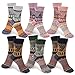 Produktbild AIMTOP Wintersocken Damen, 6 Paar Warme Socken Damen Wollesocken Thermosocken Baumwolle Atmungsaktiv Warm Weich, Bunte Socken Dicke Socken
