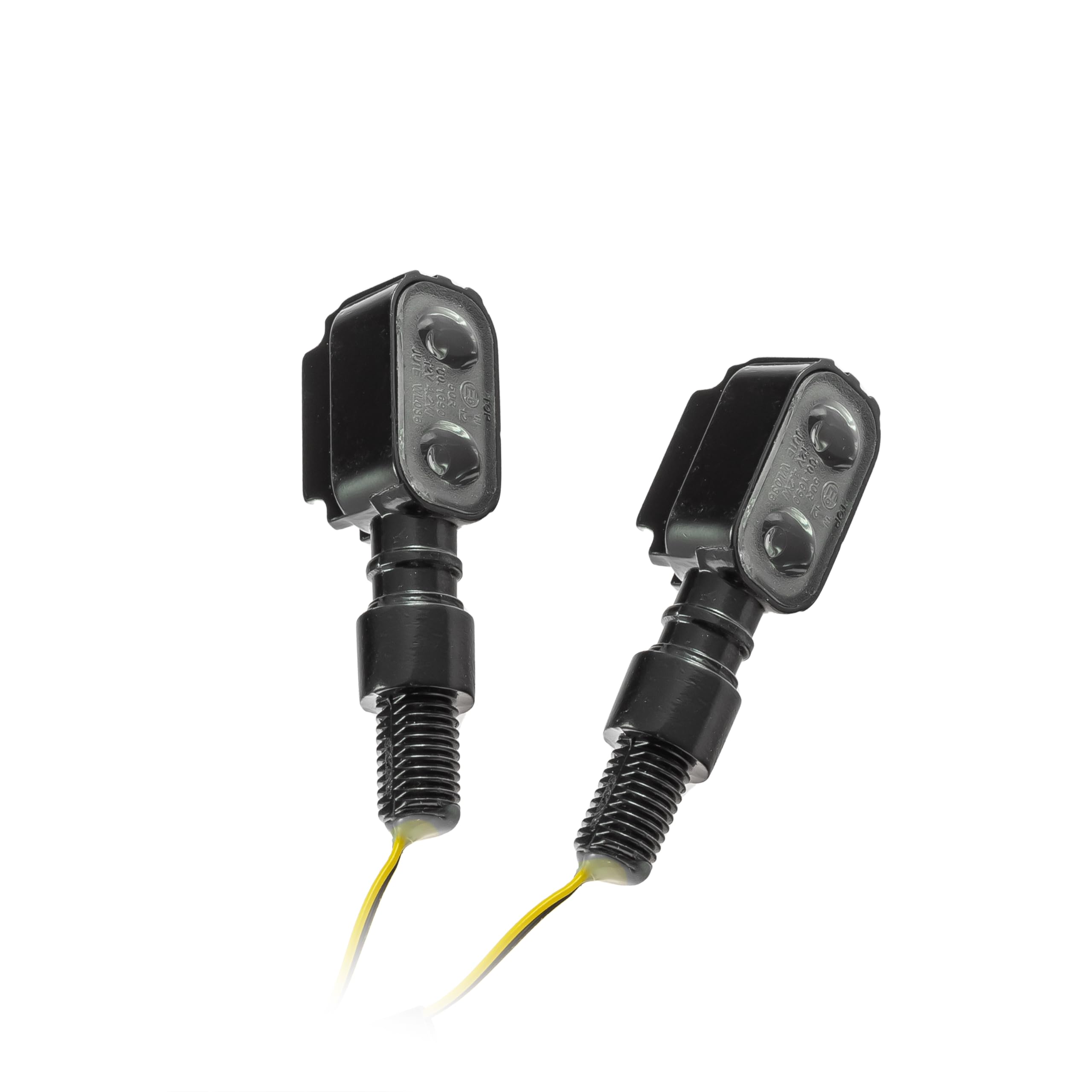 Motocicleta LED Intermitentes Moto LED Intermitente Fluted Acero Negro Cristal tintadas S de Geprüft