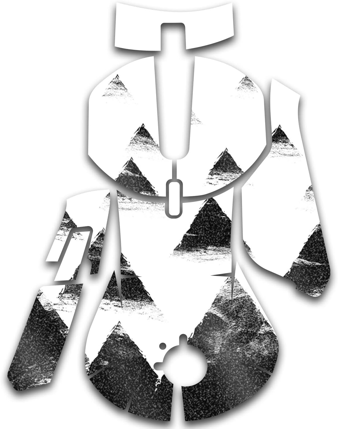 MightySkins Glossy Glitter Skin Compatible with SteelSeries Rival 5 Gaming Mouse - Black Hills | Protective, Durable High-Gloss Glitter Finish | Easy to Apply and Change Styles | Made in The USA