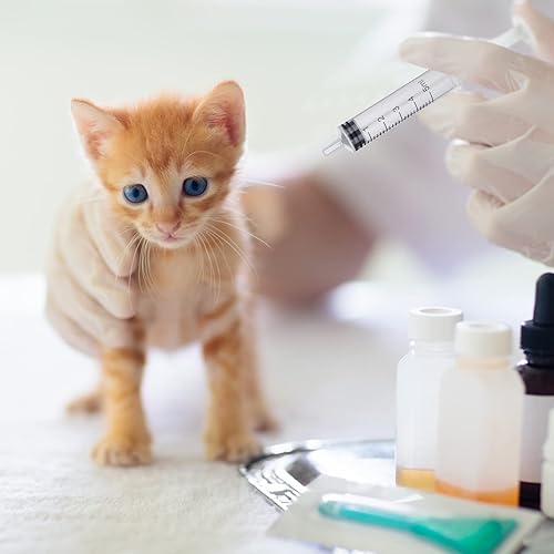 Miniatura 3 de El kit de 10 tubos de alimentación para cachorros incluye 5 unidades de 8 tubos de alimentación de goma roja FR y 5 jeringas transparentes de