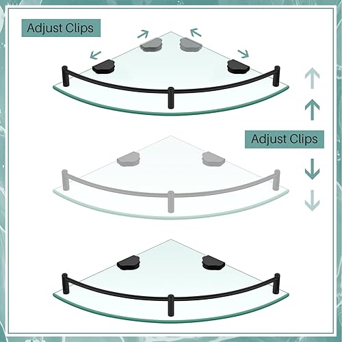 Miniatura 5 de Estante esquinero de ducha de 2 niveles, estante esquinero de acero inoxidable montado en la pared, organizador de baño para almacenar botellas, gel