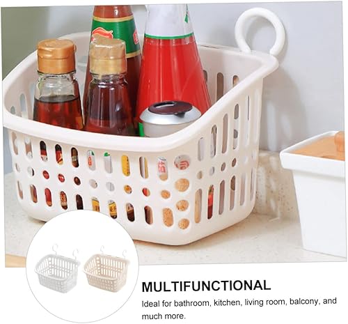 Miniatura 3 de STOBAZA Contenedor organizador de 2 piezas, estante colgante, maquinillas de afeitar, cesta de drenaje, organizador de ducha, champú para colgar