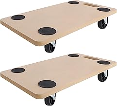 UISEBRT 2 rotelle per il trasporto, 580 x 290 x 108 mm, MDF, Doppio piatto, Carrello per il trasporto, Portata 200 kg