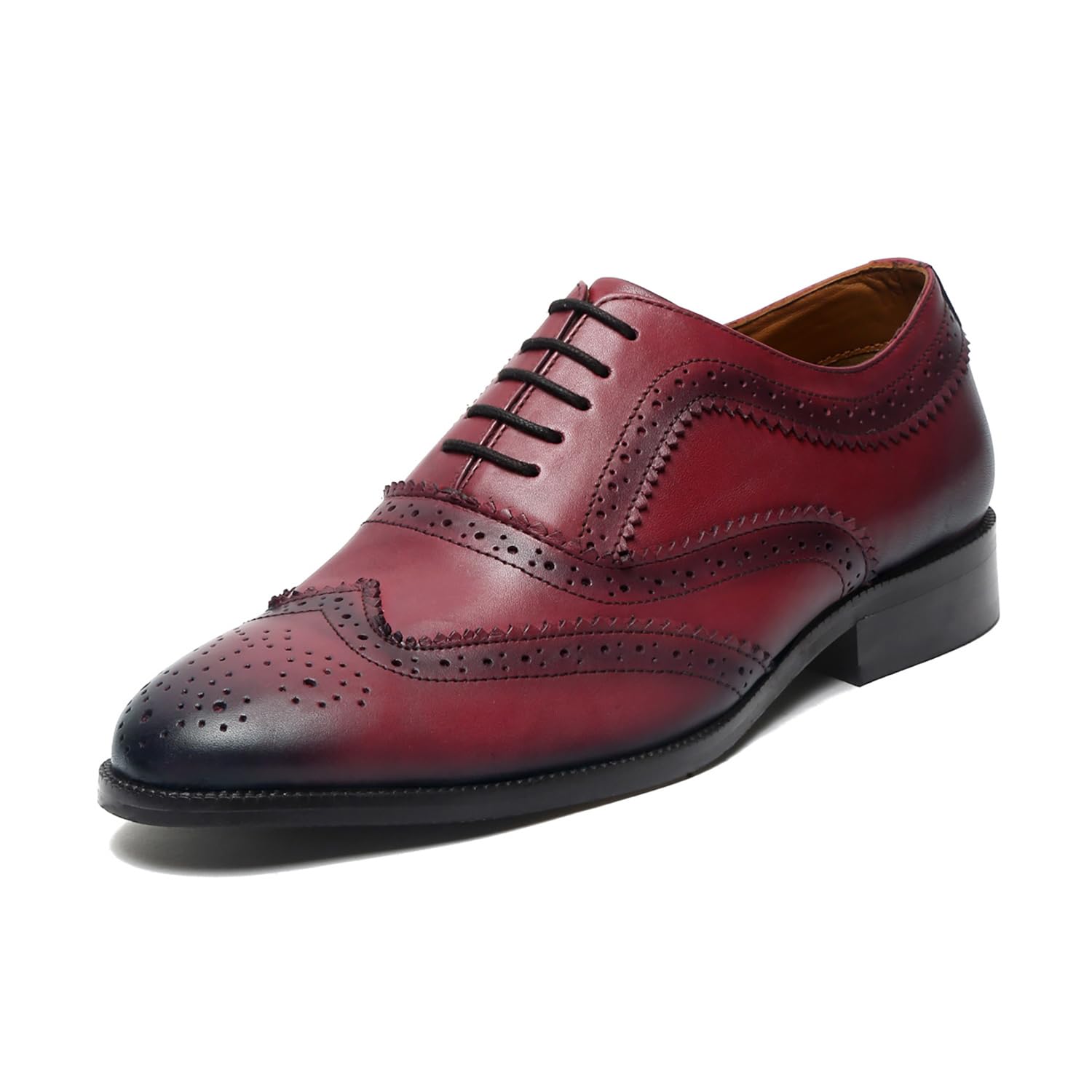 LOUIS STITCHMen's Formal Shoes | Handcrafted European Leather Brogues | Lace-Up Style for Business, Formal (LSEUBG)