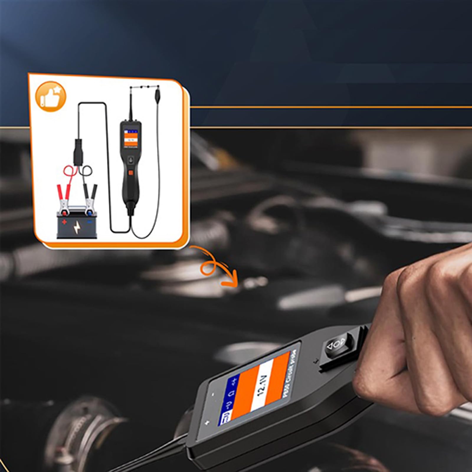 Moniteur de santé de batterie automobile 12 V 24 V Testeur de charge automobile Outil de diagnostic de circuit de charge
