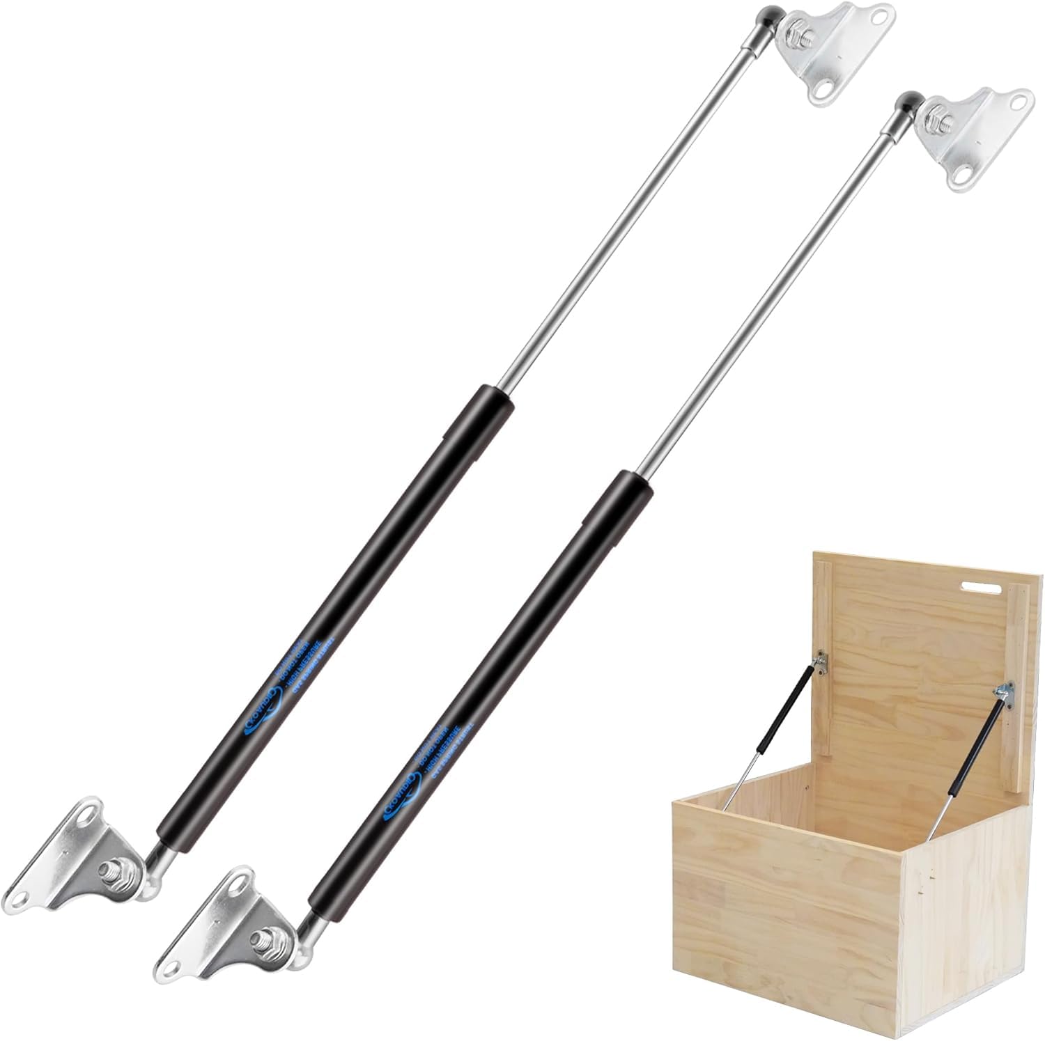 580 mm, 300N/30,4KG, Molle a gas resistenti da con staffa di montaggio a L, per il coperchio della porta del seminterrato RV letto TV gabinetto capannone, 2PCS (23in 67LB)