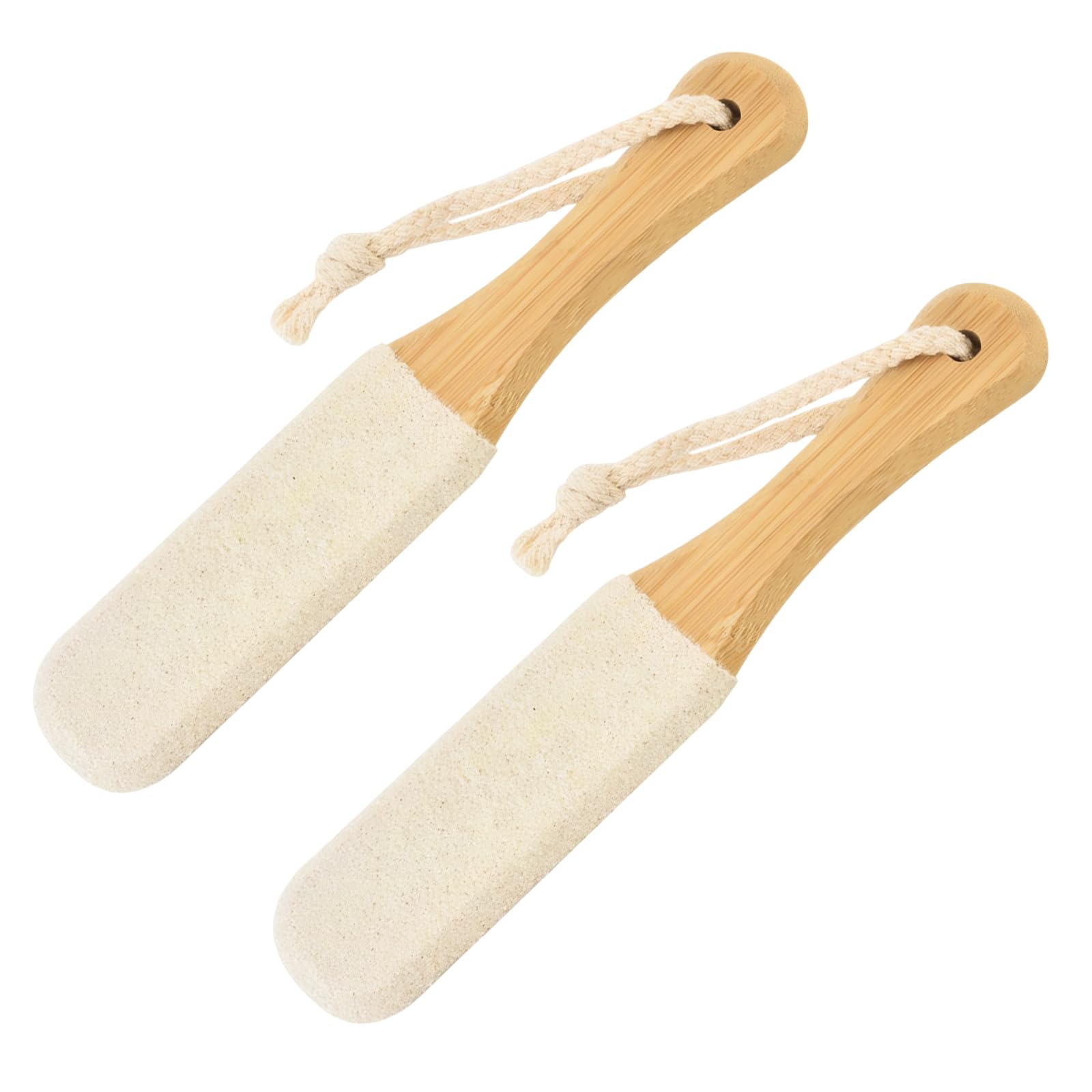 Bimsstein Fußpflege 2 Stück Hornhautfeile,Hornhautraspel,Hornhautraspel Fußfeile,mit Holzgriff,Doppelseitiges Design,Geeignet für Raue Haut,Pediküre,Fußpflege Entfernung Abgestorbener Haut