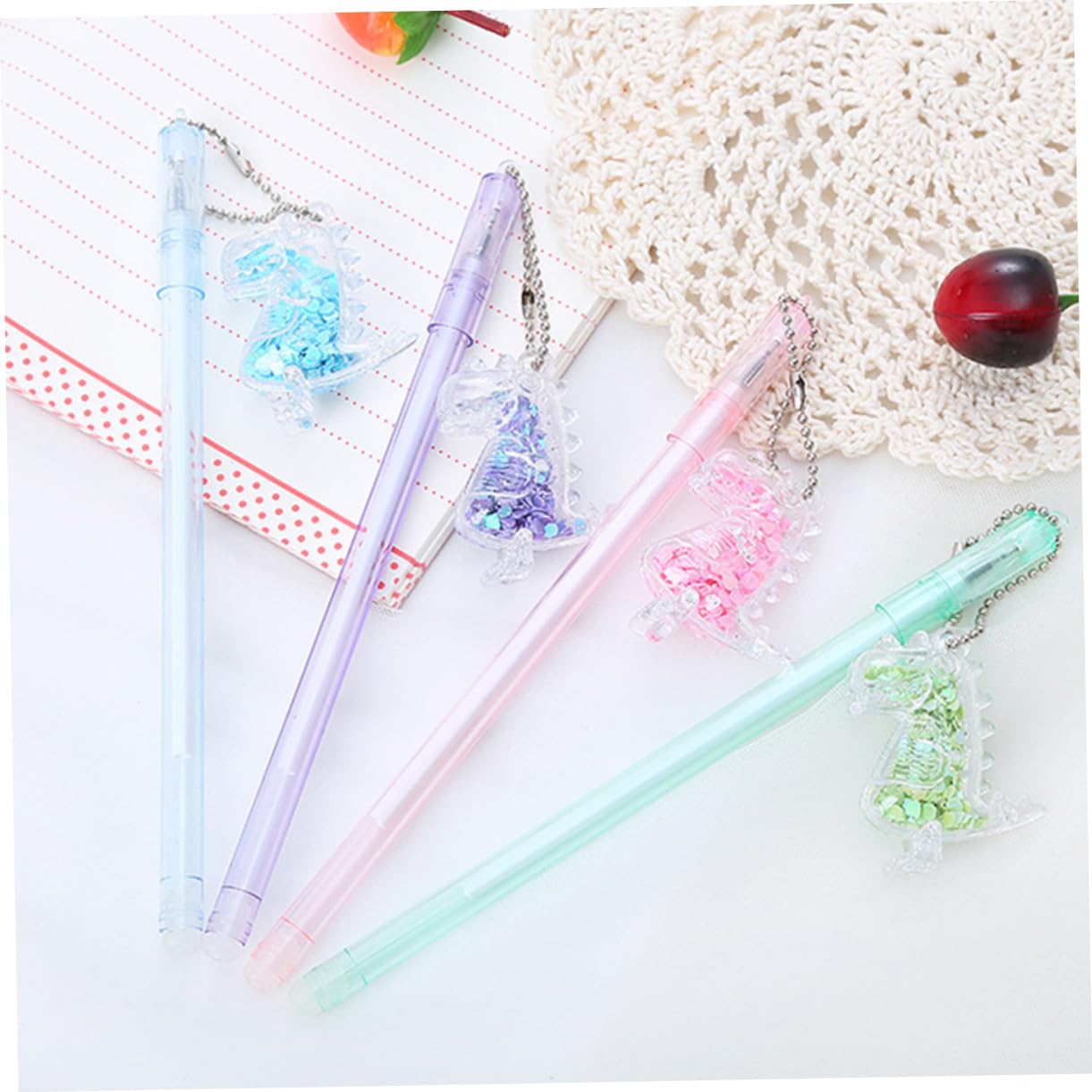 Ciieeo Lot De 3 Stylos À Encre Gel Avec Pendentif Dinosaure Adorable Écriture Fluide Pour Étudiants Garçons Et Filles 10 Pièces X 3