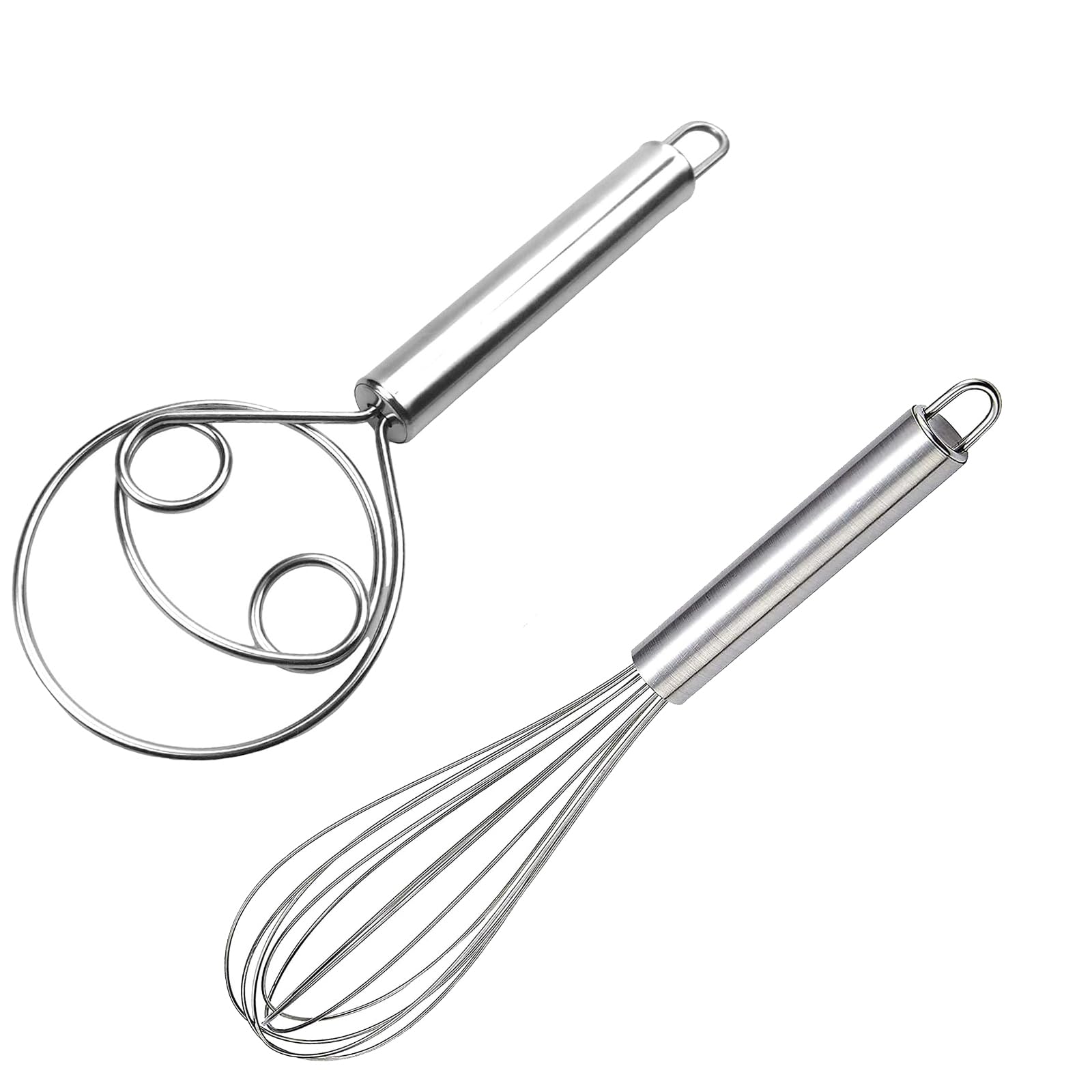 THE BLP Danish Dough Whisk, Rustproof Stainless Steel Bread Whisk, Effortless Mixing Whisk for Cooking, Blending, Whisking, Stirring, Pizza, Pastry, Cake Batter - Combo Set of 2 (Combo Design 1) (B0CXN63WD3) Amazon Price History, Amazon Price Tracker