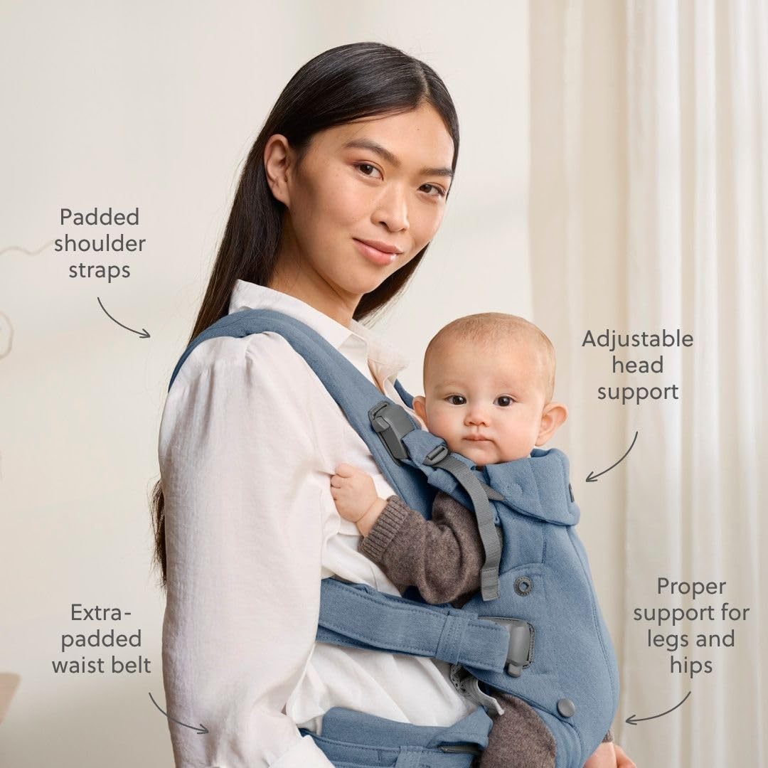 BabyBjörn Babytrage Harmony, Gewebt Melange, Blau