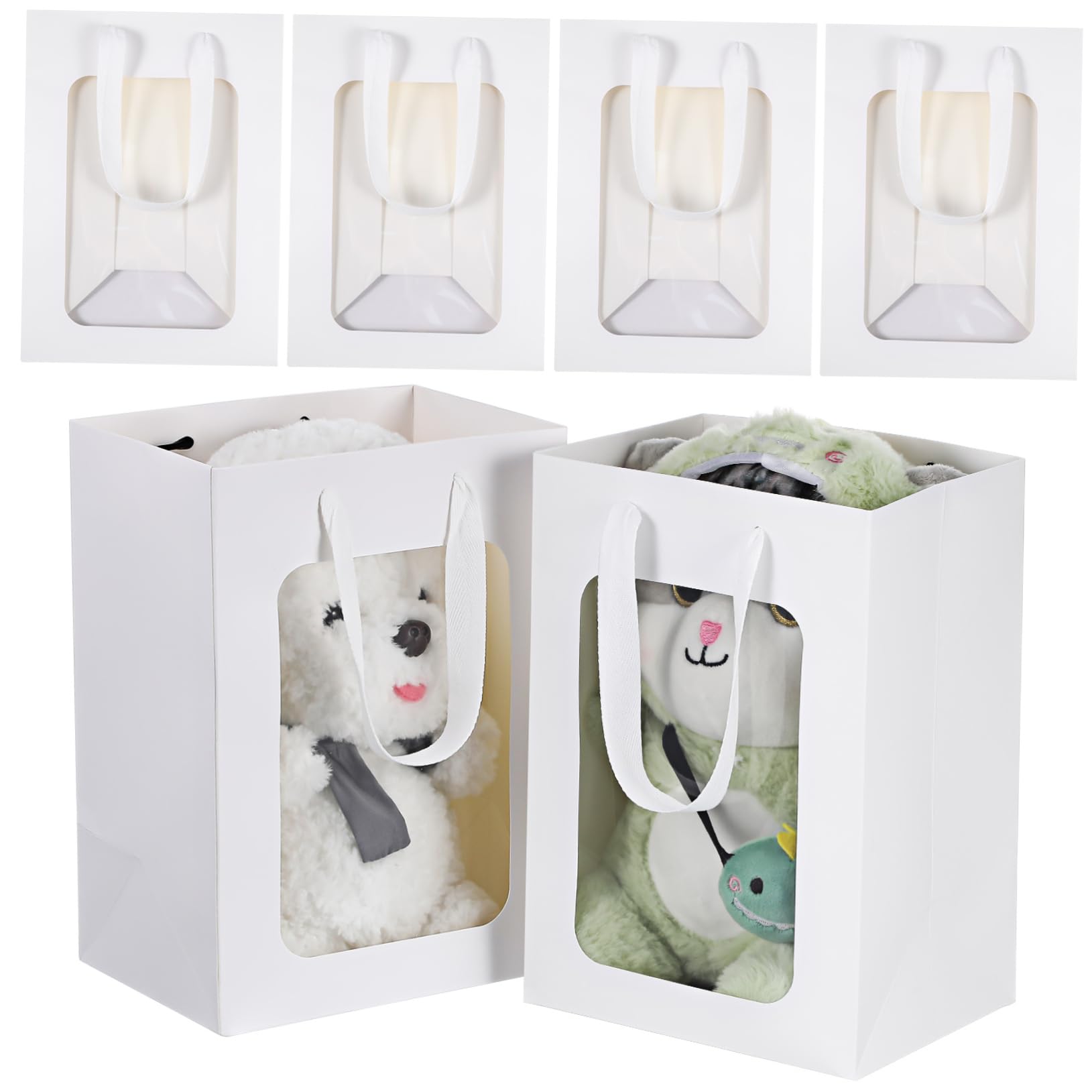 Présentoirs transparents fenêtre papier réutilisables pour fleurs emballage cadeau anniversaire