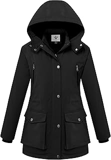 Women's Waterproof Winter Coats Warm Thicken Puffer Jackets with Detacha...