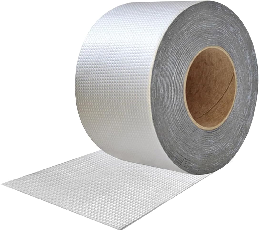 Waterproof Butyl Tape, Silver Aluminum Foil Sealing Tape, Sealant Tape for RV Repair, Window, Glass - 150mmx5m