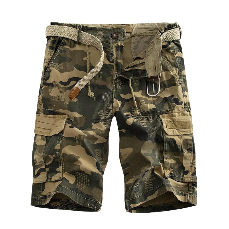 Short cargo homme style tactique militaire camouflage kaki décontracté