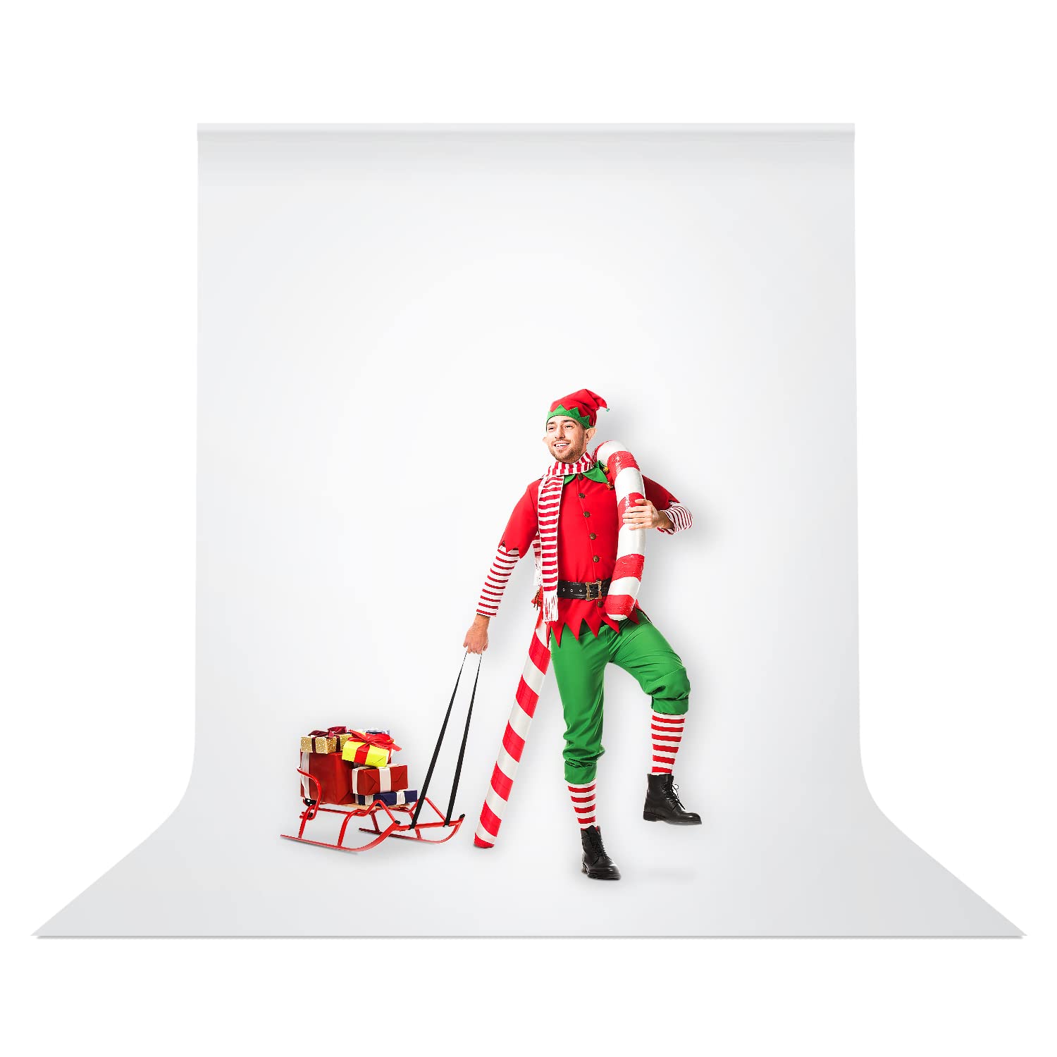 JS JULIUS STUDIO 6 x 9 Ft. White Photo Backdrop Background for Photography, Video, and Content Creation Polyester White Muslin Backdrop, JSAG791