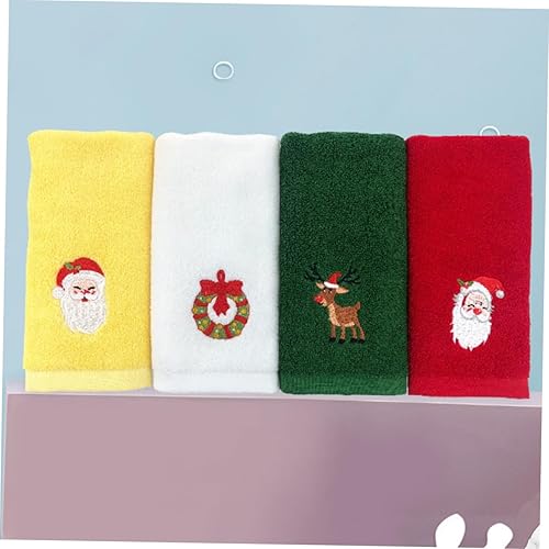 Miniatura 4 de Cabilock 6 toallas de Navidad de mano para baño, toallas bordadas de Navidad, paños de cocina, toallas de Papá Noel, toallas de mano de Navidad,