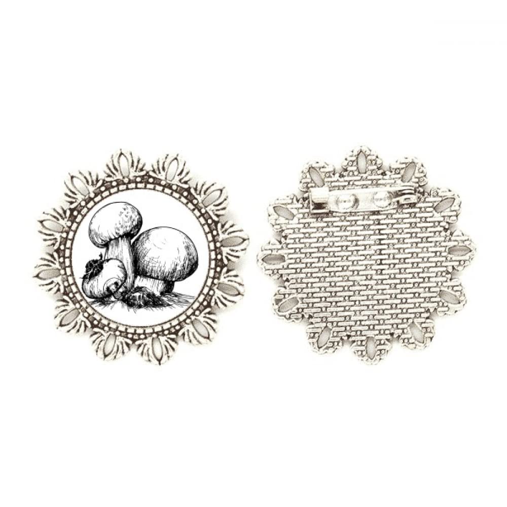 Broche de plata floral mediano para transformar tus prendas con elegancia 4