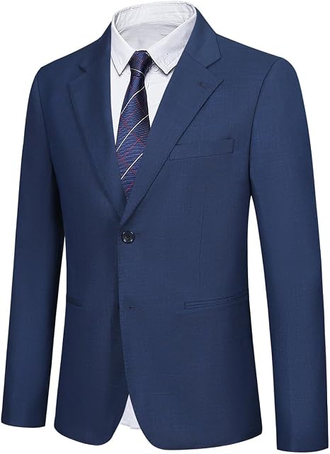 Blazer Homme Décontracté GRACE KARIN - 2 Boutons, Revers Cranté, Fente Arrière