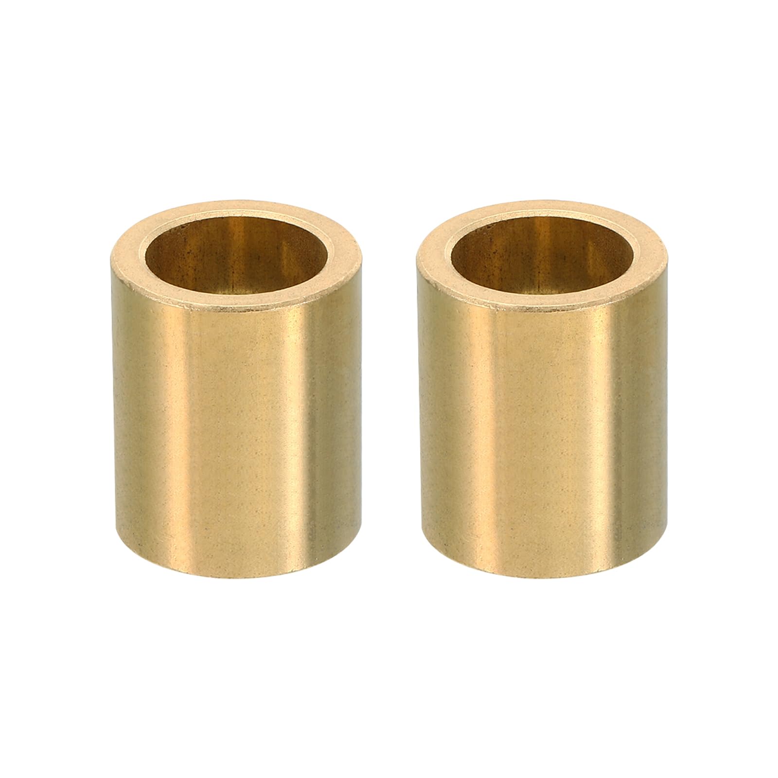 PATIKIL M18 Brass Spacers, 2 Pcs Metal Spacer Brass 18mm ID x 25mm OD x 32mm L Brass Spacers Screw Standoff for 5/7 Inch or M18 Screw