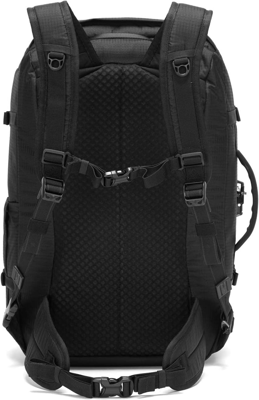 Pacsafe Vibe 40 Liter Anti Theft Carry-On Backpack/Travel Bag - Fits 16 inch Laptop, Black
